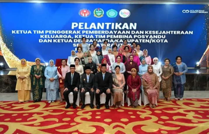 Ketua TP-PKK Provsu Kahiyang Ayu Bobby Nasution Resmi Melantik Ny. Juniarty Franc Bernhard Tumanggor Sebagai Ketua TP PKK Pakpak Bharat