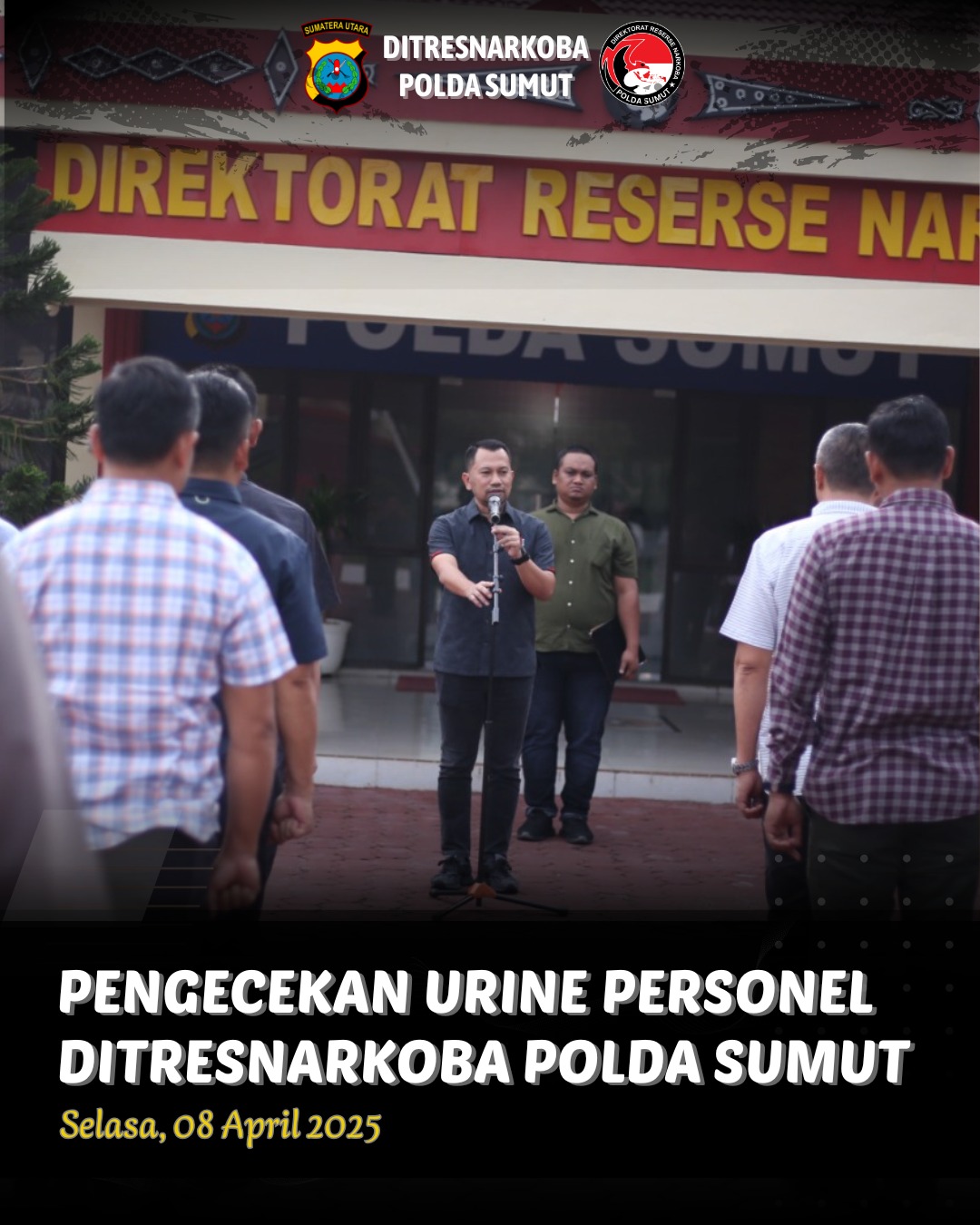Jaga Integritas, Ditresnarkoba Polda Sumut Rutin Cek Urine Personel