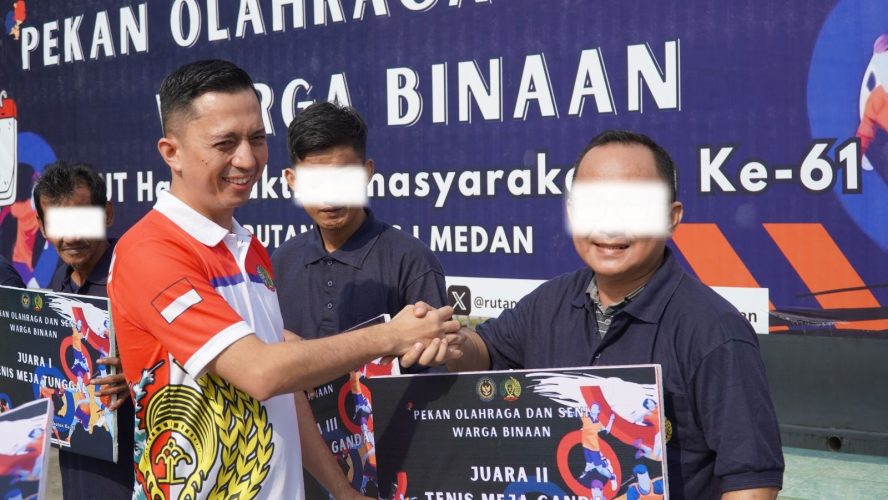 Penutupan Porsenap Hari Bakti Pemasyarakatan Ke-61 Di Rutan Kelas 1 Medan