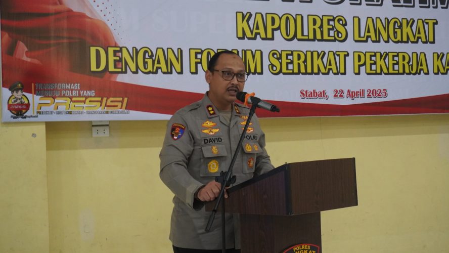 Jelang May Day 2025, Polres Langkat Jalin Silaturahmi Bersama Serikat Pekerja Kabupaten Langkat