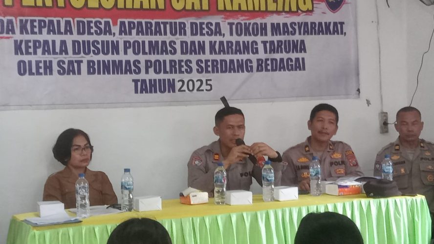 Dalam Menjaga Kamtibmas, Polres Sergai Gandeng Aparat Desa dan Masyarakat Perkuat Satkamling