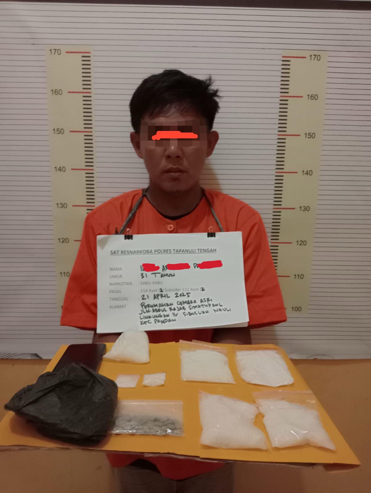 Polisi Ringkus Pengedar Narkoba di Tapteng, Ungkap Jaringan Sibolga-Tapanuli Tengah