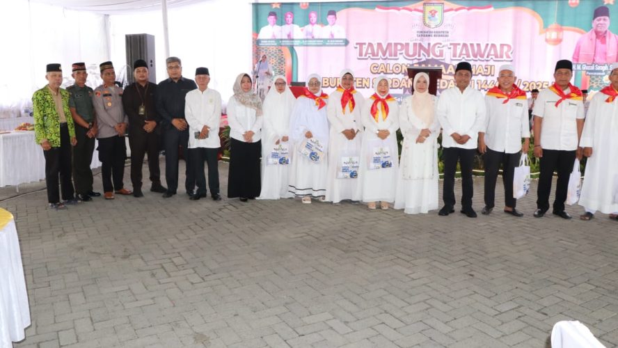 Waka Polres Sergai Hadiri Tepung Tawar Calon Jemaah Haji Kab. Serdang Bedagai Tahun 2025