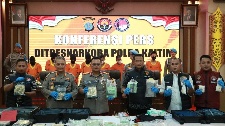 Polda Kaltim Ungkap Peredaran Narkoba di Samarinda-Balikpapan, 8 Orang Jadi Tersangka