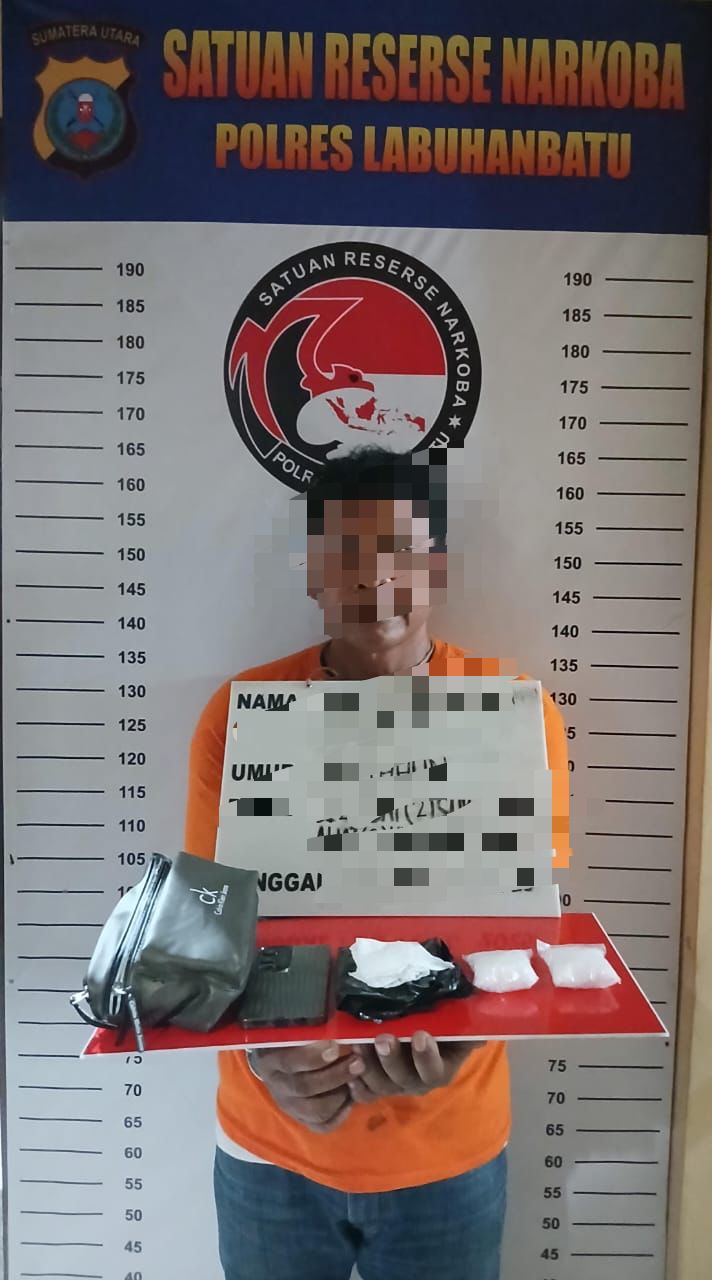 Bawa Sabu 100 Gram, Warga Medan Ditangkap di Labuhanbatu Utara