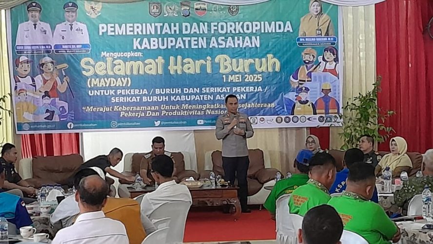 Peringati Hari Buruh, Polres Asahan Dorong Hubungan Harmonis Buruh dan Perusahaan