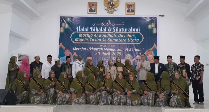 Gelar Halal Bihalal, Mashja Ar-Raudhah Sumut Pererat Silaturahmi Bersama Da’i, Majelis Ta’lim Se- Sumut