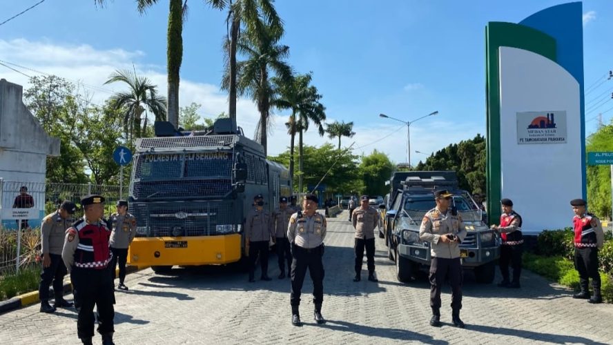 Kapolresta Deli Serdang Cek Personil Pengamanan Hari Buruh May Day