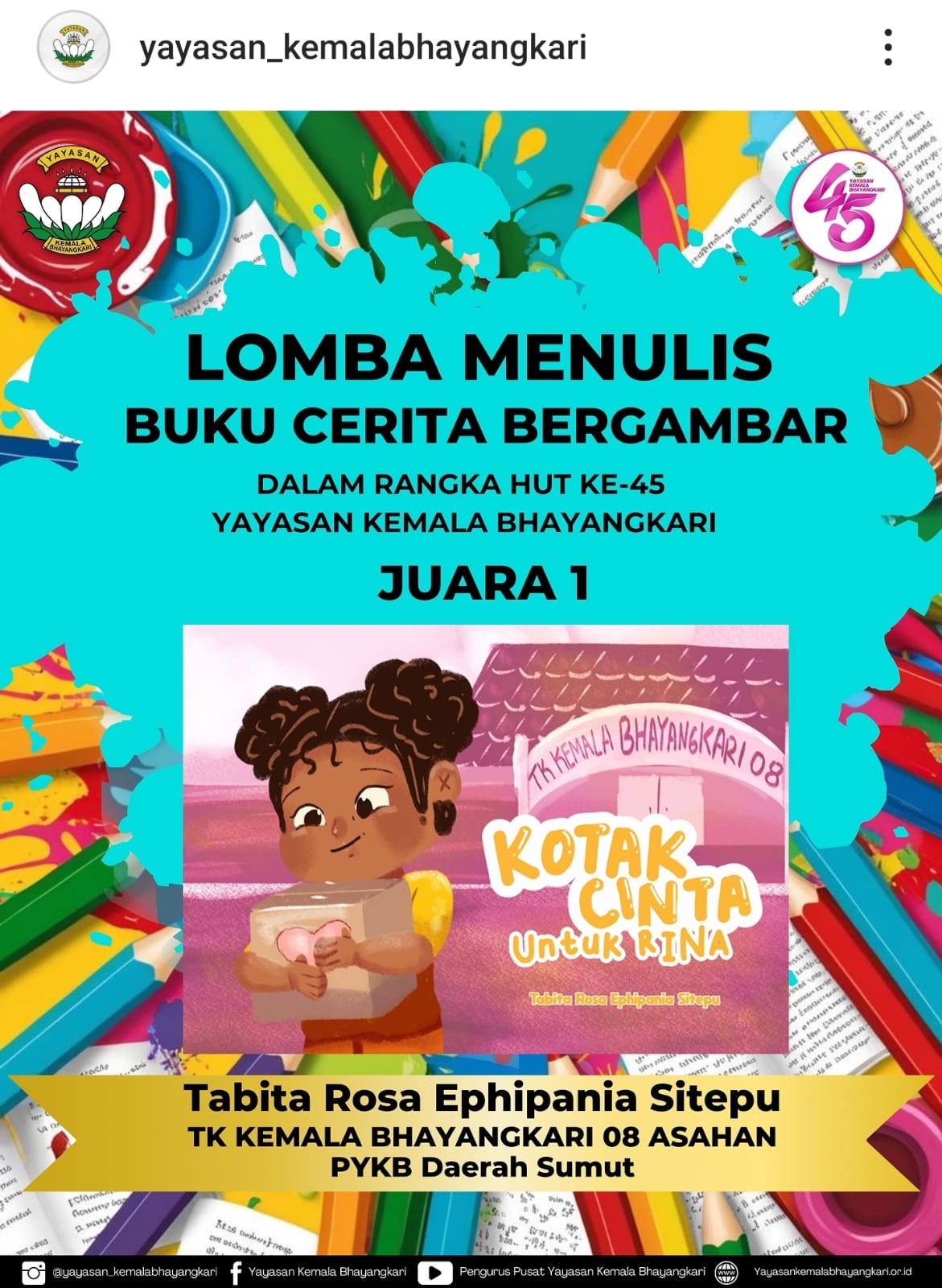 SD Kemala Bhayangkari 01 Medan dan TK Kemala Bhayangkari 08 Asahan Raih Juara 1 Penilaian Sekolah