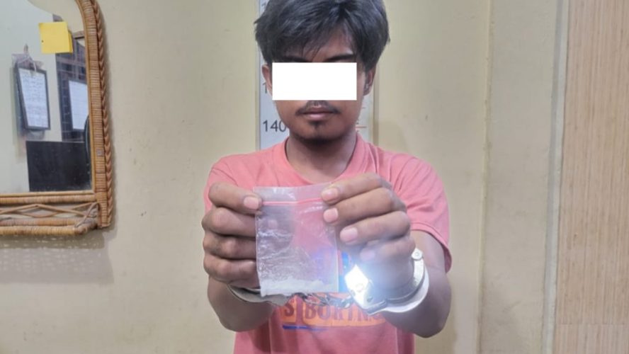 Polres Langkat Bersama Polsek Kuala Tangkap Pria Dusun VII Desa Besilam, Diduga Miliki Sabu