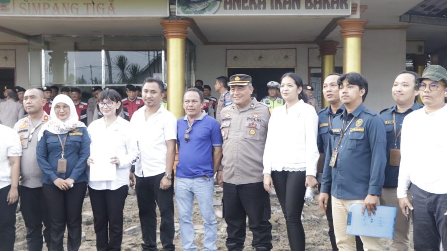 Polres Sergai Amankan Eksekusi Pengosongan Lahan RM Simpang Tiga