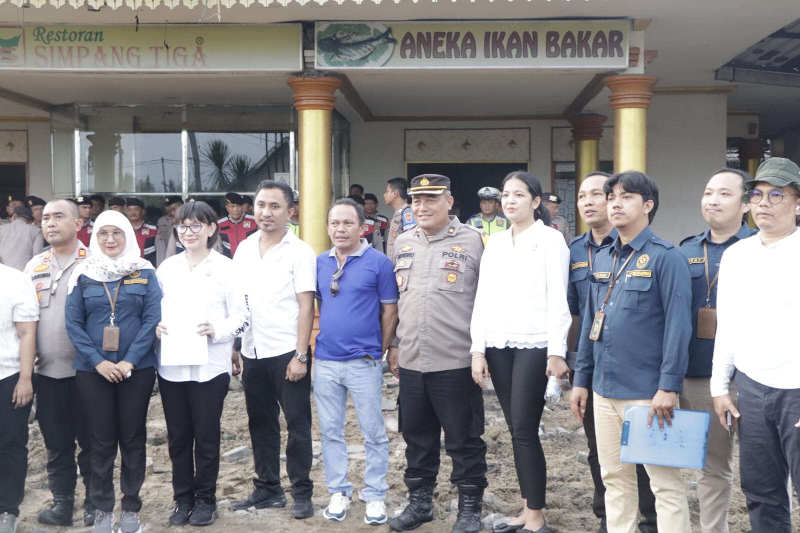 Polres Sergai Amankan Eksekusi Pengosongan Lahan RM Simpang Tiga