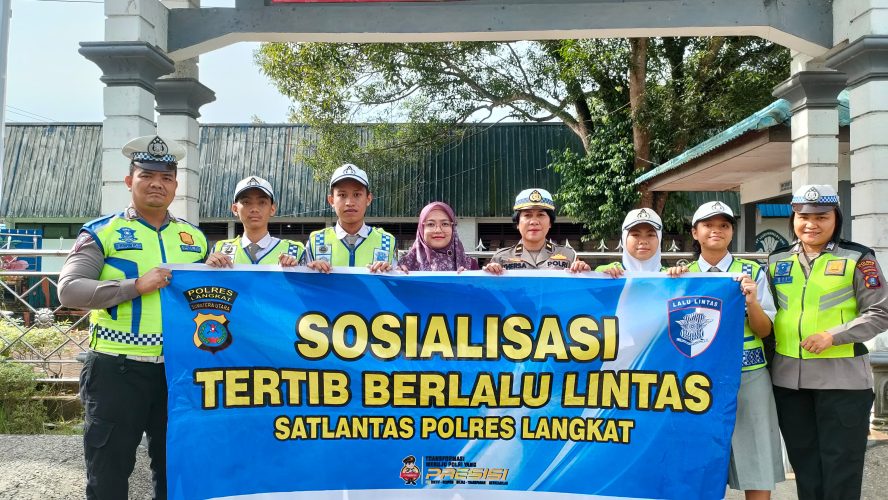 Sat Lantas Polres Langkat Laksanakan Sosialisasi Tertib Berlalu Lintas Untuk Masyarakat