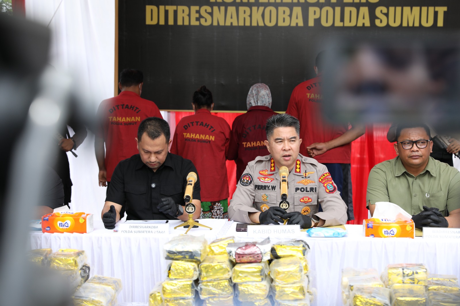 Polda Sumut Gagalkan Peredaran 100 Kg Sabu Dalam Bungkus Kopi, Empat Tersangka dan Dua DPO Terlibat