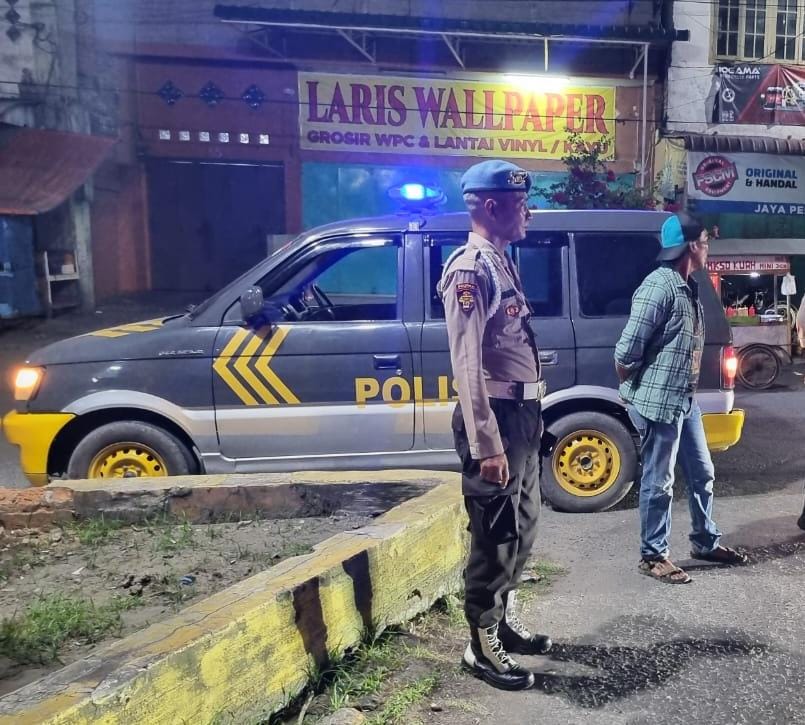 Cegah Kejahatan Jalanan Dan Premanisme, Polsek Tanjung Pura Gelar Patroli Malam