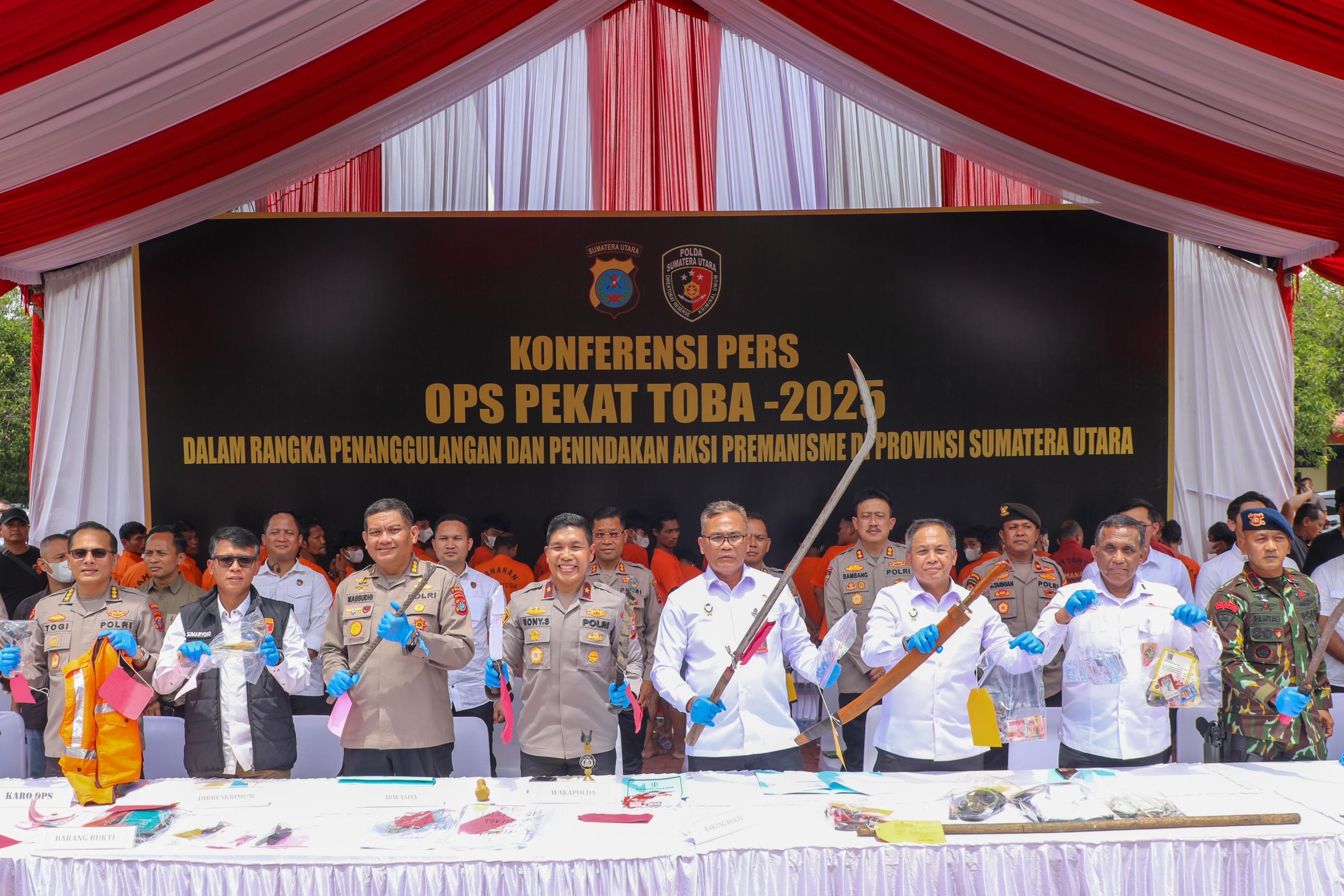 Operasi PEKAT TOBA-2025 Berakhir, Polda Sumut Berantas 1.153 Kasus Premanisme