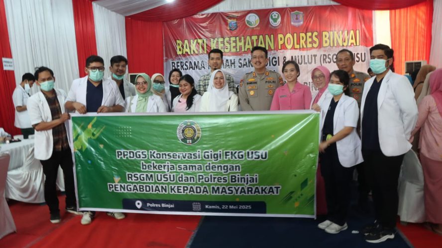 Adakan Bakti Kesehatan, Polres Binjai Berkolaborasi Bersama RS. Gigi dan Mulut USU dan Dinas Kesehatan Kota Binjai
