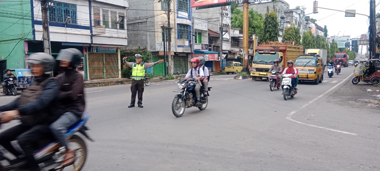 Strong Point Satlantas Polres Langkat Untuk Kelancaran Lalu Lintas