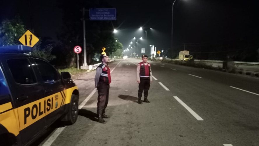 Sat Samapta Polres Langkat Patroli Malam Cegah Kriminalitas