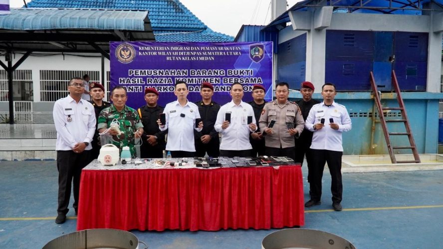 Deklarasi Komitmen Bersama, Rutan Kelas I Medan Siap Wujudkan Rutan Terbebas Dari Peredaran Narkoba Dan Handphone