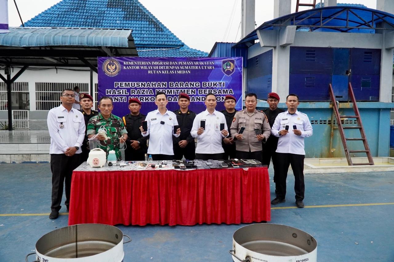Deklarasi Komitmen Bersama, Rutan Kelas I Medan Siap Wujudkan Rutan Terbebas Dari Peredaran Narkoba Dan Handphone