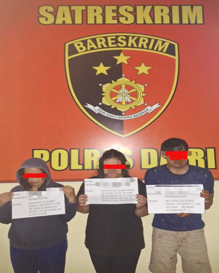 Sat Reskrim Polres Dairi Tangkap 3 Pelaku Pencurian Emas dan Surat Berharga Senilai Rp 700 Juta
