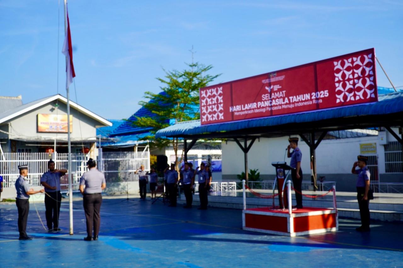 Upacara Hari Lahir Pancasila Di Rutan Kelas I Medan Berlangsung Khidmat