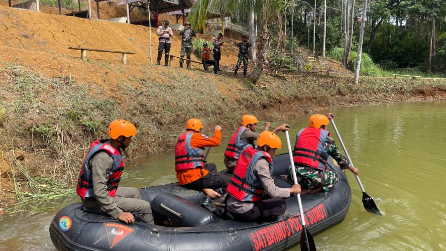 Satuan Brimob Polda Sumut Jadi Tuan Rumah Latihan Gabungan Penanggulangan Bencana Alam Bersama TNI, POLRI, dan Pemerintah Tabagsel