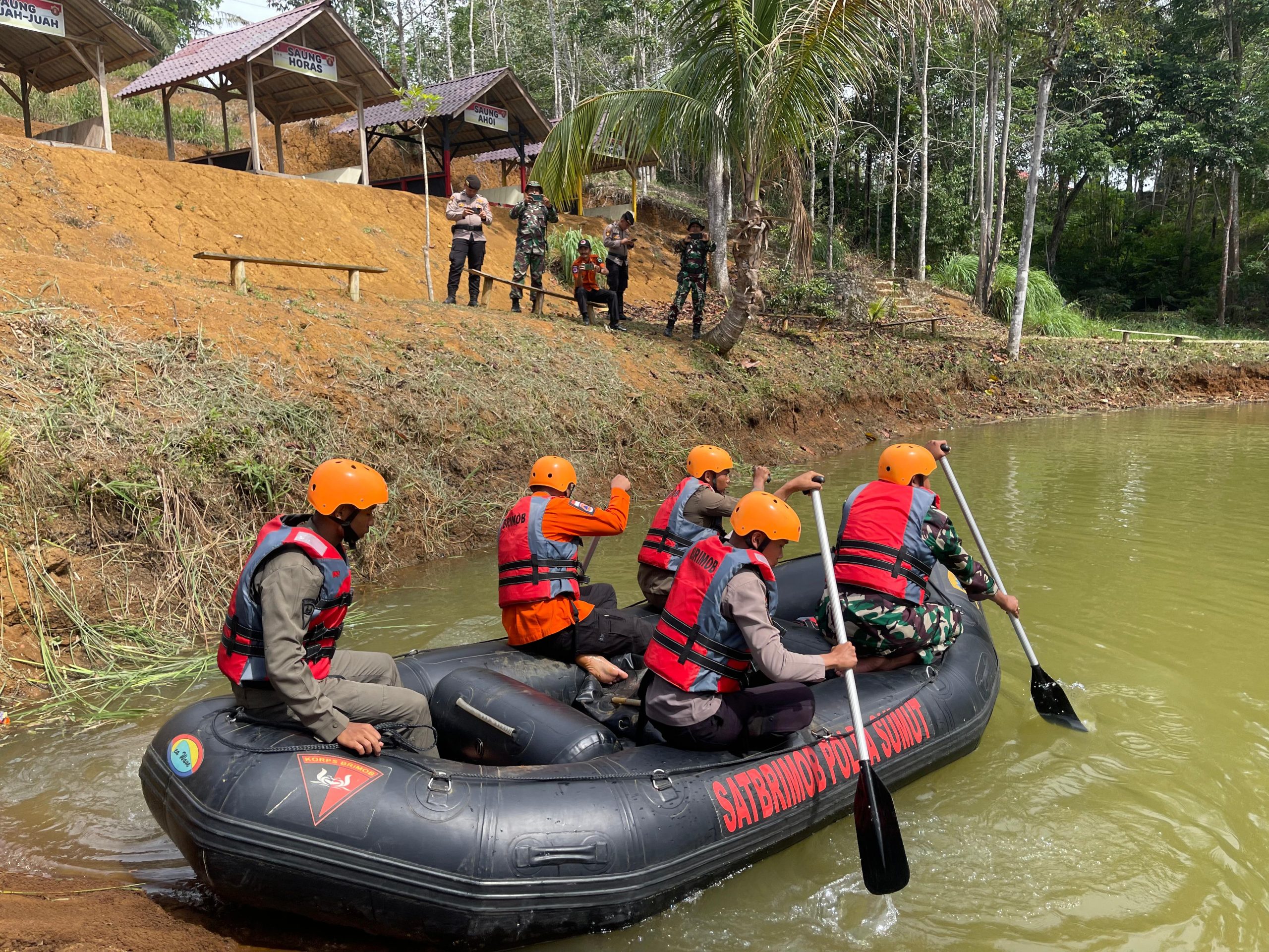 Satuan Brimob Polda Sumut Jadi Tuan Rumah Latihan Gabungan Penanggulangan Bencana Alam Bersama TNI, POLRI, dan Pemerintah Tabagsel