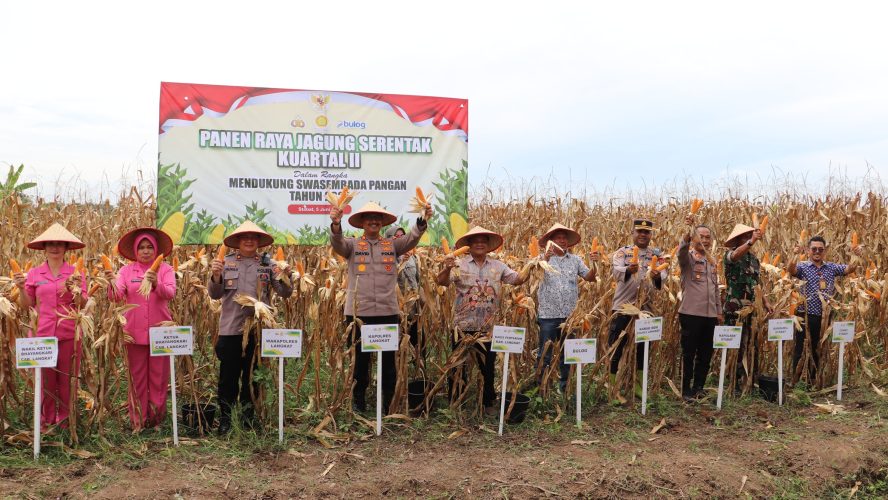 Kapolres Langkat Pimpin Panen Raya Kuartal II 2025 Secara Virtual