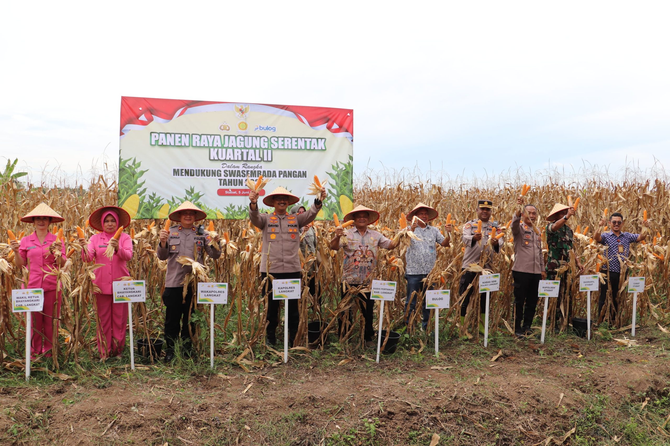 Kapolres Langkat Pimpin Panen Raya Kuartal II 2025 Secara Virtual