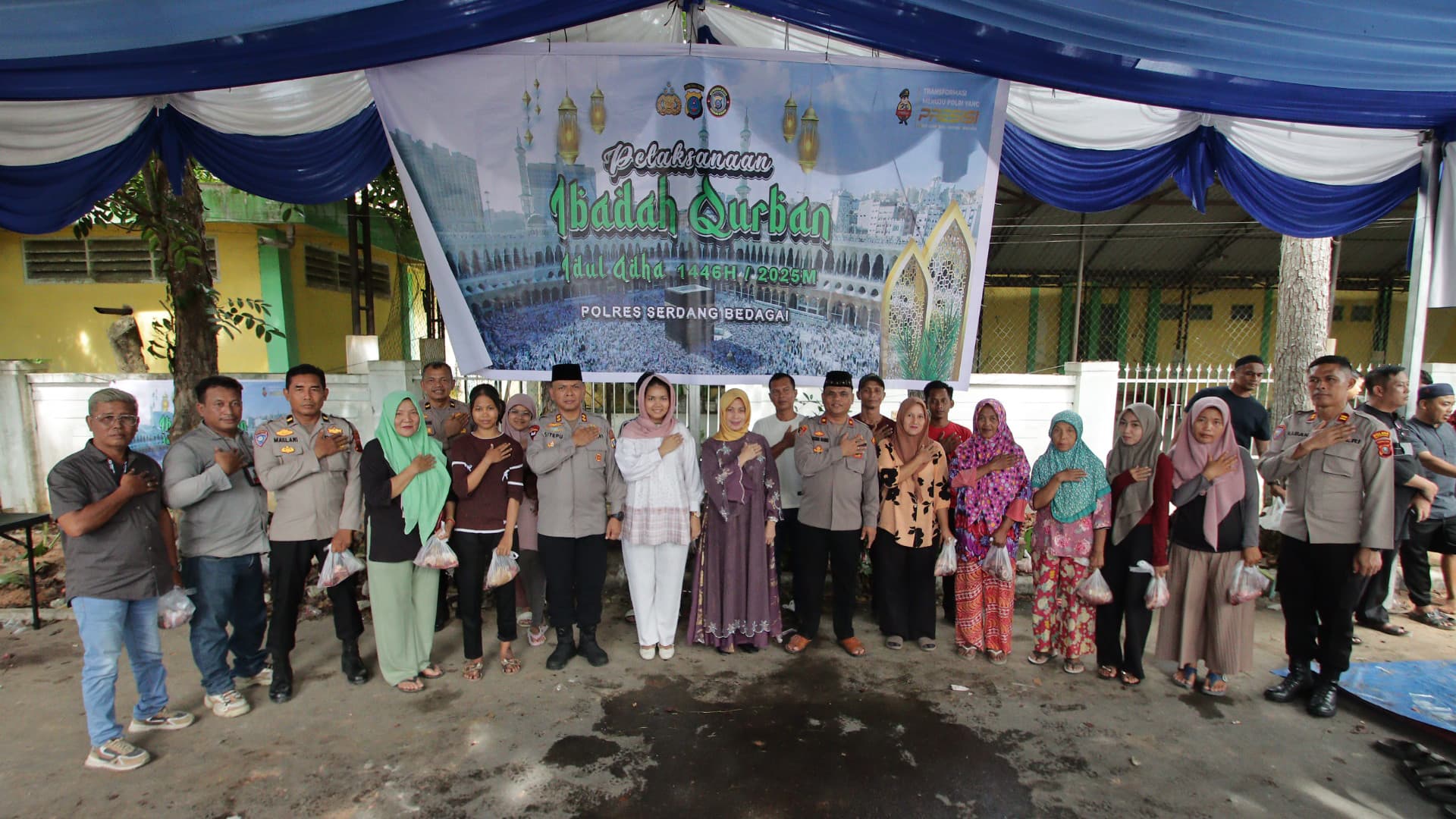 Polres Sergai Bagikan Daging Hewan Qurban Di Hari Raya Idul Adha 1446 H/2025 M