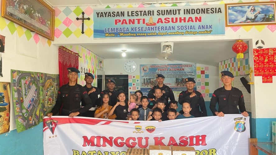 Brimob Polda Sumut Hadirkan Kasih di Tengah Masyarakat, Bakti Sosial “Peduli Sesama” Warnai Minggu Penuh Harapan