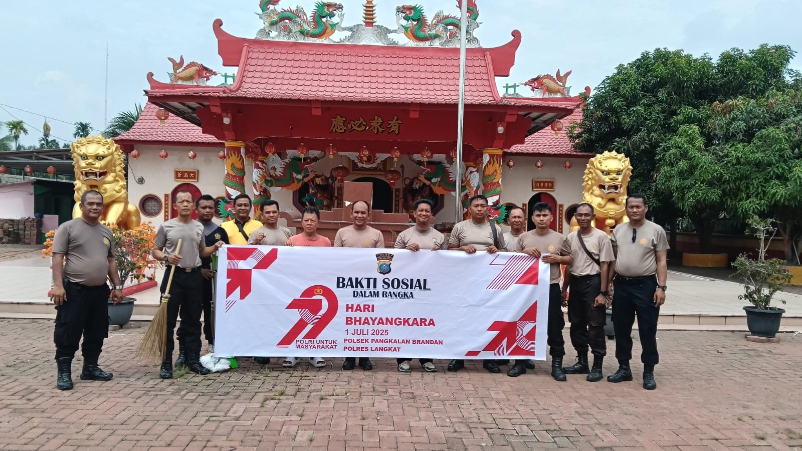 Sambut HUT Bhayangkara, Polsek Pangkalan Brandan Gelar Bakti Religi