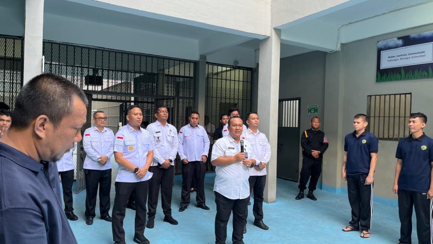 Rutan Kelas I Medan Kumham Sumut Terima Kunjungan Kerja Inspektur Wilayah I Kemenimipas