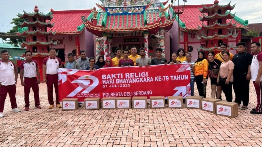 Sambut HUT Bhayangkara Ke-79, Polresta Deli Serdang Gelar Bhakti Religi di Tempat Ibadah