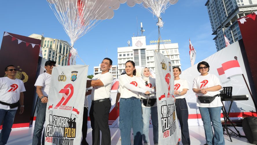 Semarak Pelayanan Polri Warnai Car Free Day di Lapangan Merdeka Medan