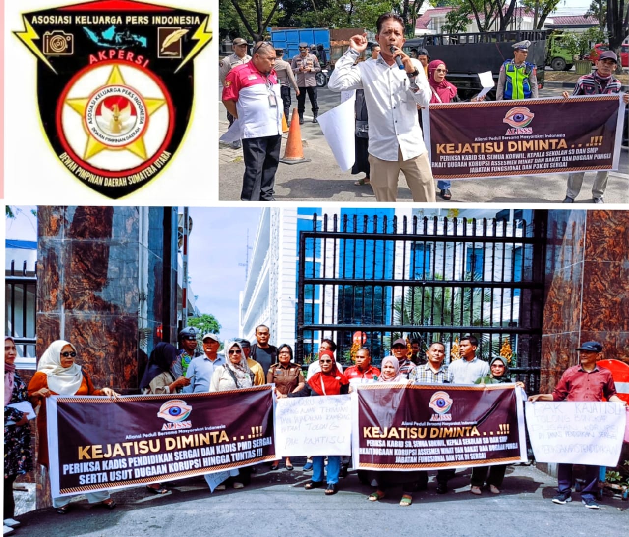 AKPERSI DPD Sumut Dukung Aksi ALISSS di Kejatisu, Suara Rakyat Sergai Demi Guru dan Perlawanan Terhadap Korupsi Pendidikan.