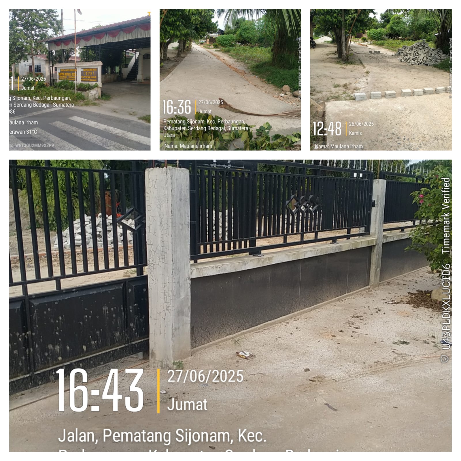 DIDUGA PROYEK DI DESA PEMATANG SIJONAM TIDAK ADA PAPAN INFORMASI MELANGGAR UU KIP DAN PERPRES.