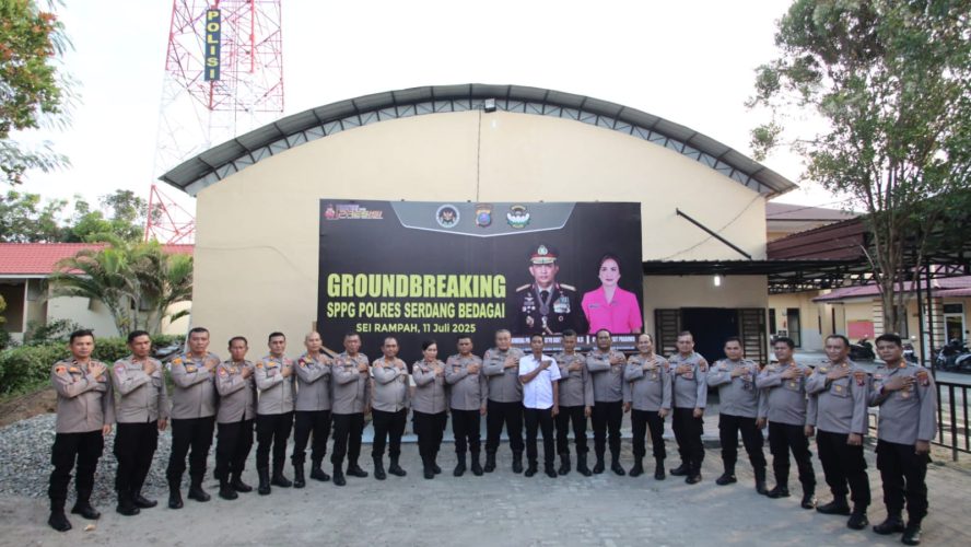 Forkopimda Sergai Ikuti Zoom Meeting Groundbreaking SPPG Polres Sergai