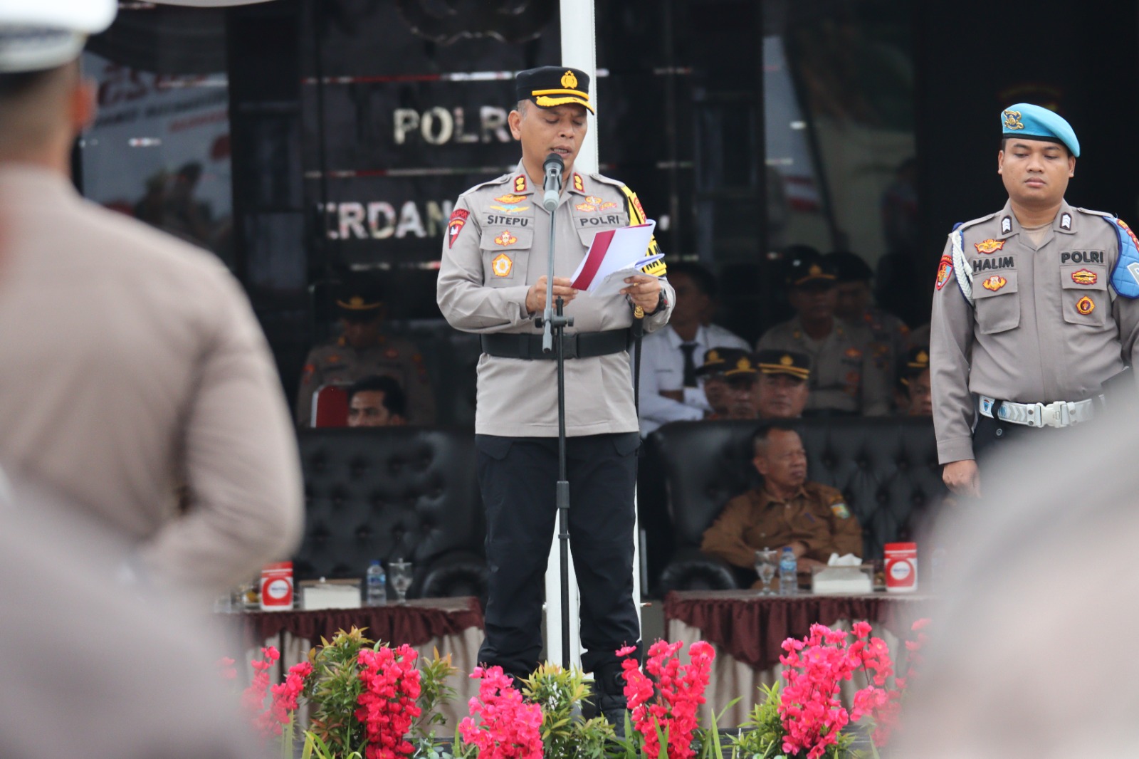 Kapolres Sergai Pimpin Apel Gelar Pasukan Ops Patuh Toba-2025