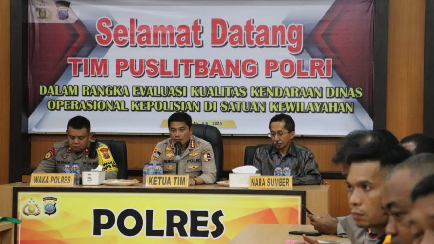 Puslitbang Polri Lakukan Penelitian Evaluasi Kualitas Kendaraan Dinas di Polres Langkat