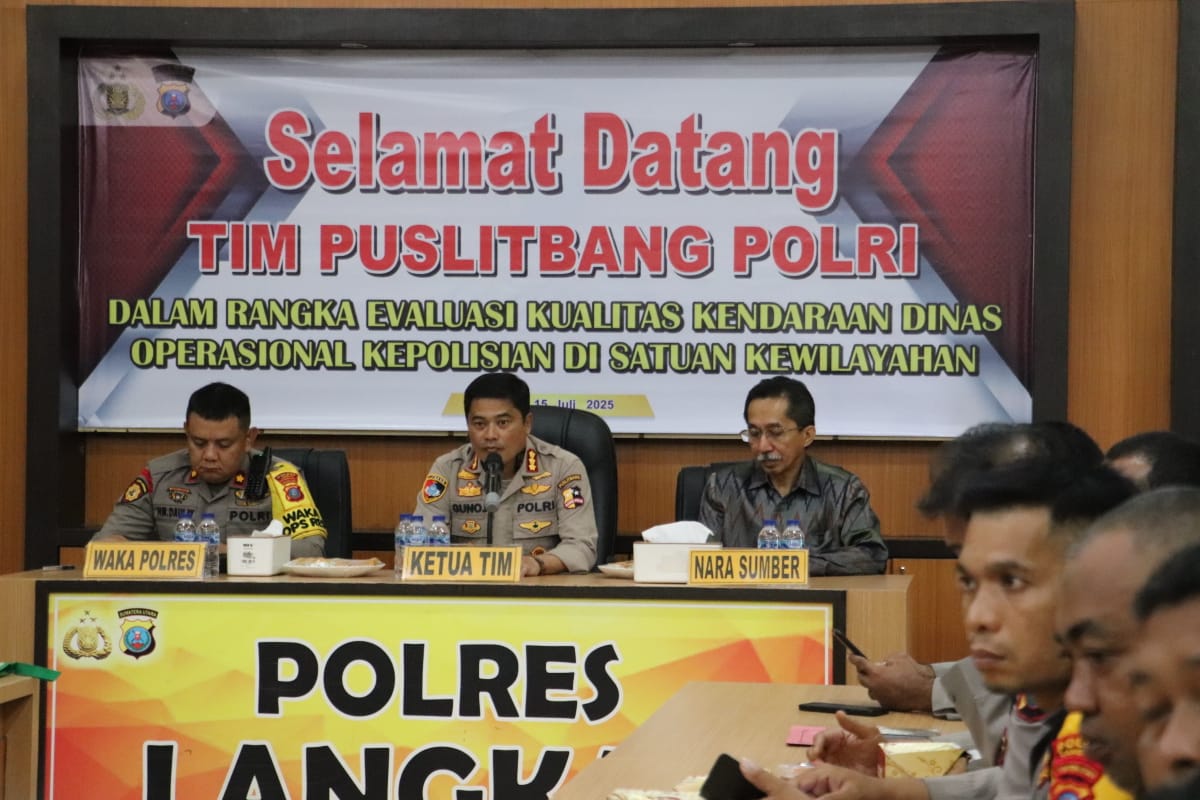 Puslitbang Polri Lakukan Penelitian Evaluasi Kualitas Kendaraan Dinas di Polres Langkat