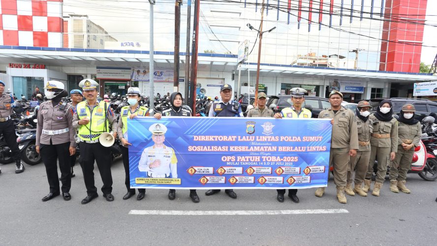 Patroli Gabungan Ditlantas Polda Sumut, Dishub, Serta Satpol PP Kota Medan Tertibkan Parkir Liar dan PKL di Badan Jalan