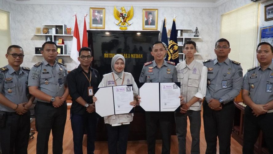 Rutan Kelas I Medan Terima Sertifikat Halal Untuk Produk Tempe Dan Dapur Sehat Dari BPJPH Kementerian Agama