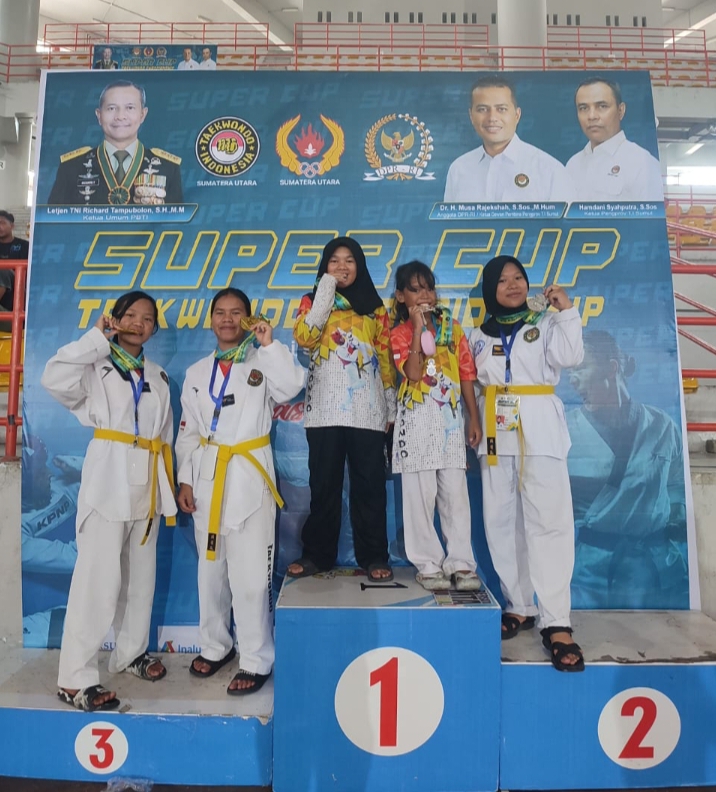 Tim Taekwondo Pakpak Bharat Berhasil Meraih Tiga Medali Emas dan Enam Perak Dalam “Super Cup Taekwondo Championship” digelar Serbaguna Pemprovsu