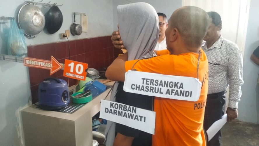 Polres Binjai Lakukan Rekontruksi Dengan 18 Agenda Kasus Pembunuhan