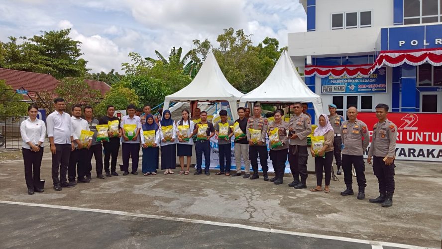 Dukung SPHP Bulog, GPM Polres Sergai Terjual 1,5 Ton