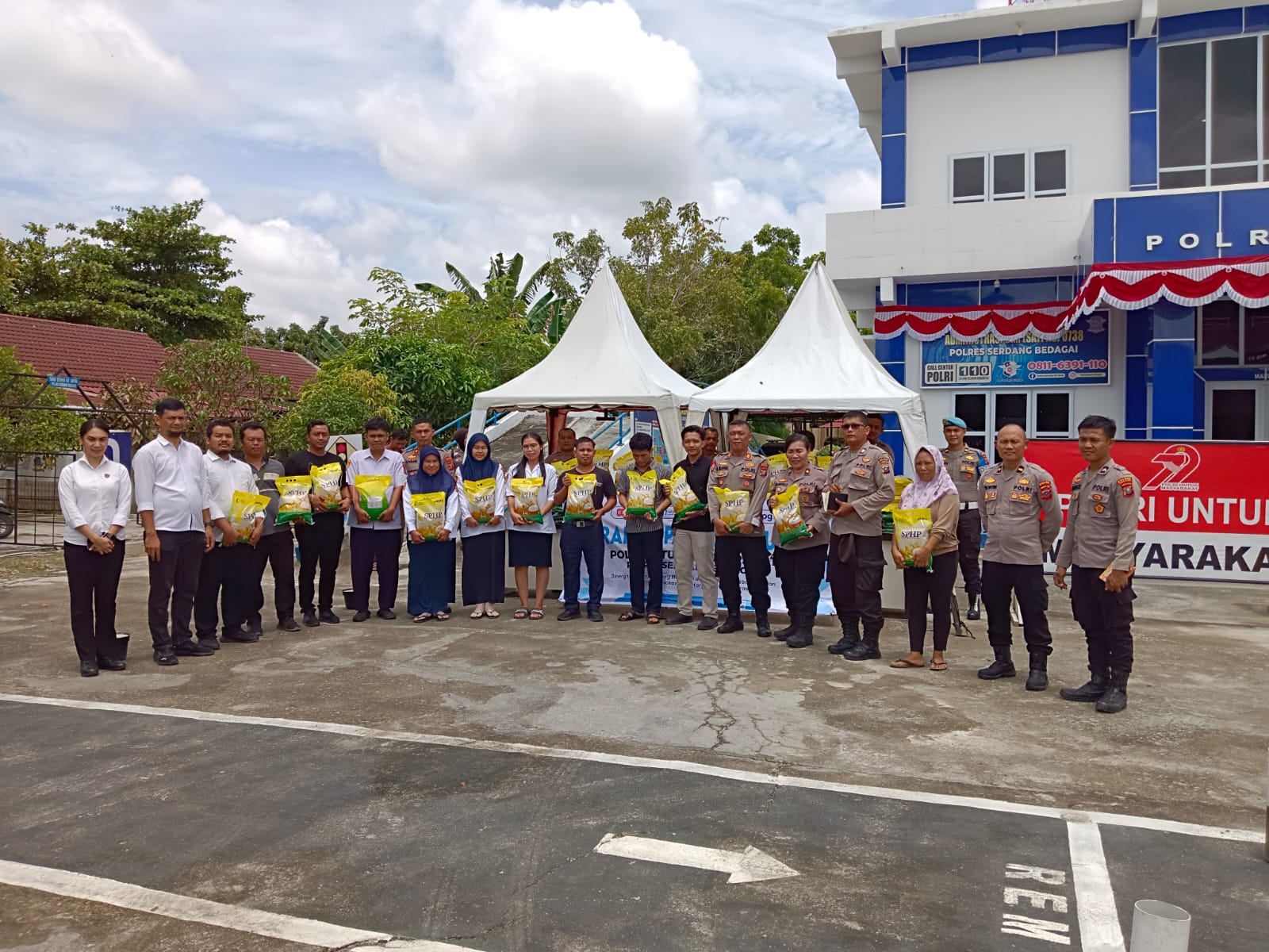 Dukung SPHP Bulog, GPM Polres Sergai Terjual 1,5 Ton