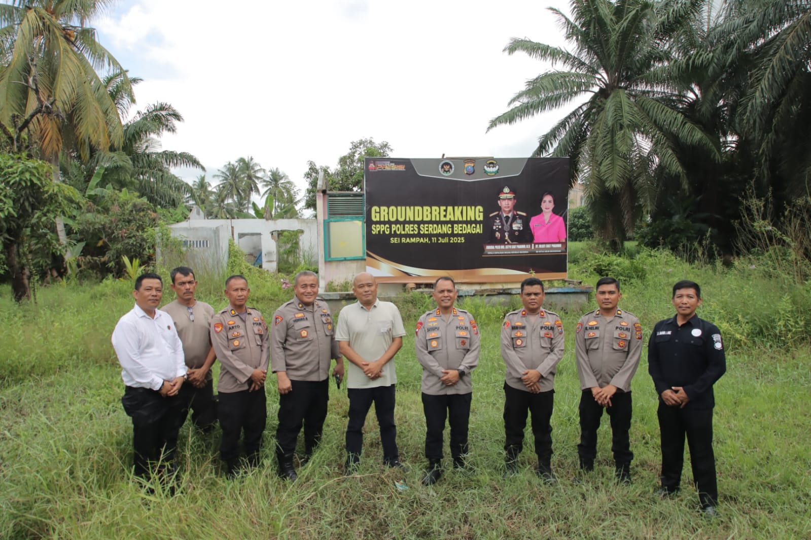 Polres Sergai Lakukan Peninjauan, Pengecekan Serta Pengukuran Lahan Untuk Pembangunan Gedung SPPG Polres Sergai Ke-2